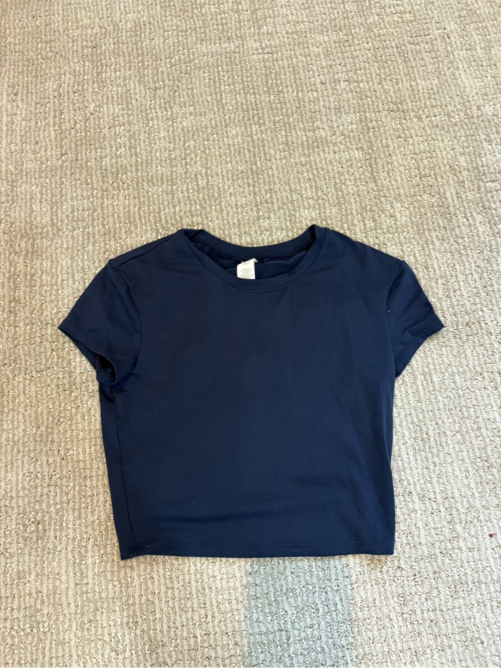 Alosoft crop tee navy XXS
